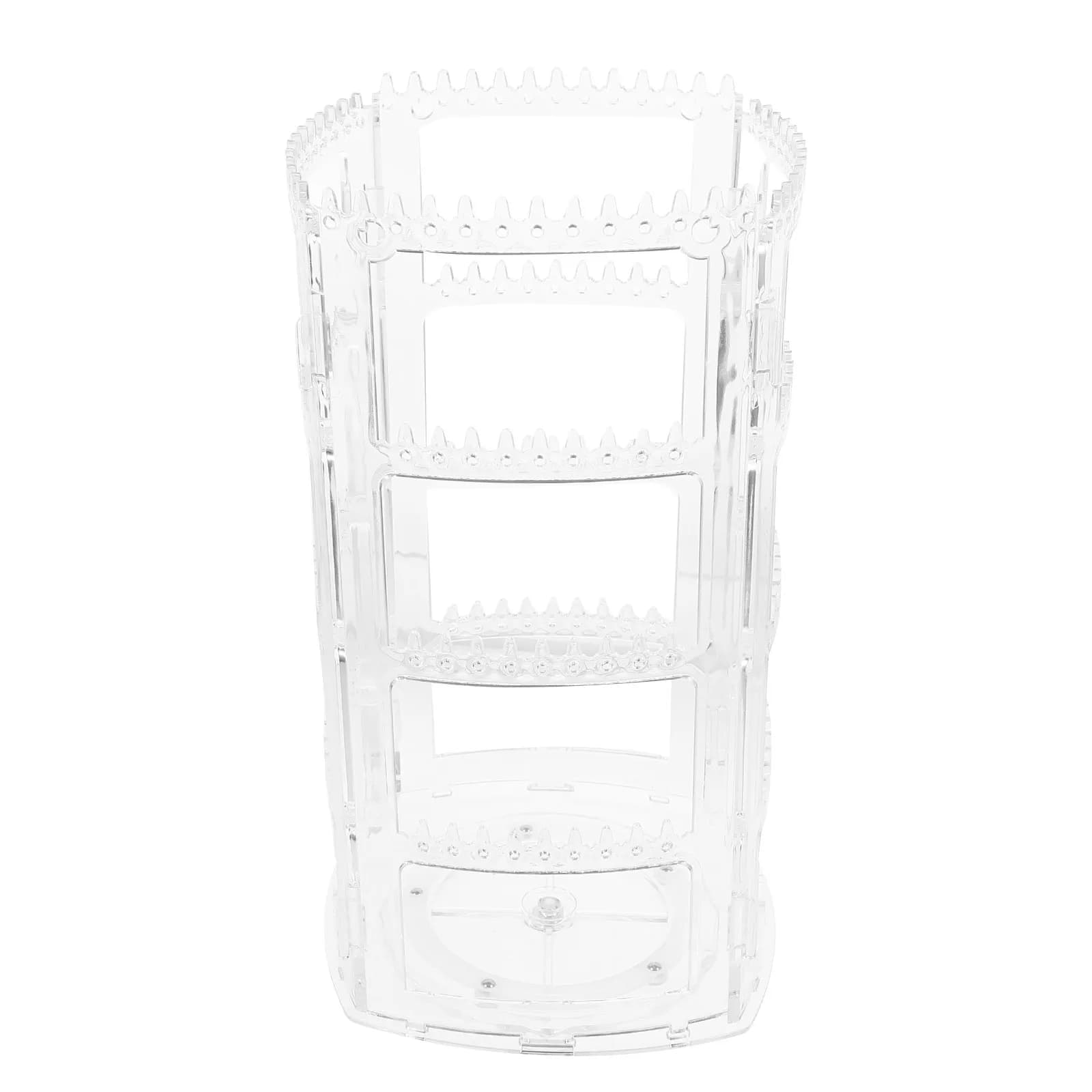 Foldable Acrylic Earrings Display Rack Jewelry Organizer Necklace Holder Desktop Storage Stand Transparent Earring Holder