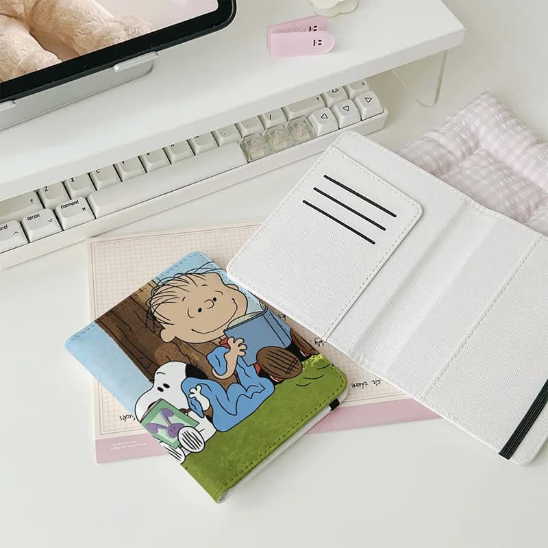 Snoopy Id Card Holder Cartoon Kawaii Passport Bag Protective Cover Multifunctional Card Bag Travel Portable Storage Gift