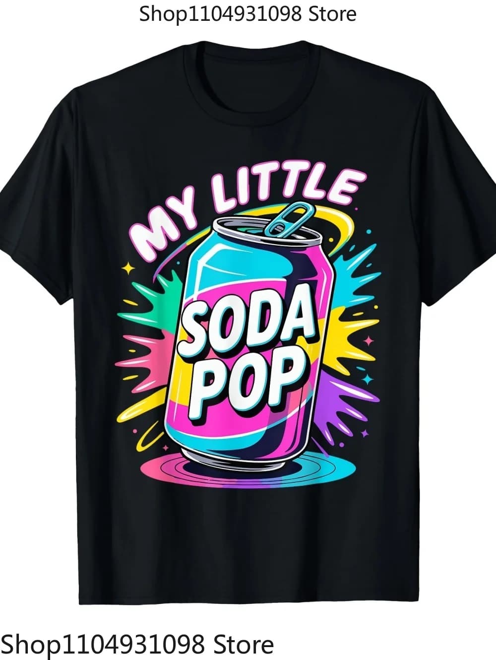 Maglietta My Little Soda Pop per Bambini, T-Shirt K-Pop Musicale Anime Coreano, Abbigliamento Rap Hip Hop per Ragazze, Regalo con Frase Carina, Top per Bambini