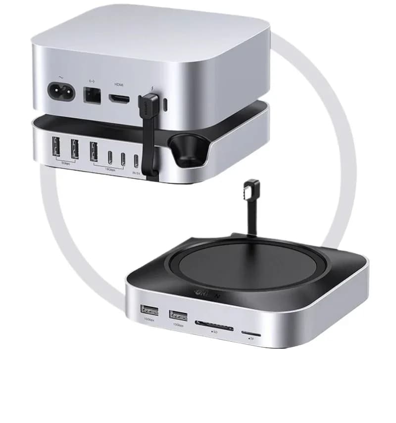 Docking station Typec, adatta per Macmini M4Pro a M.2 espansione scatola disco rigido espansione memoria 8T USB