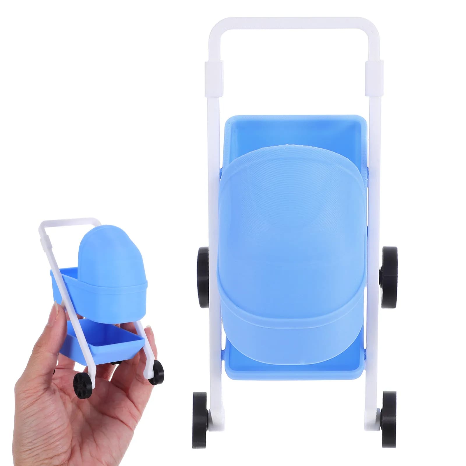 Passeggino per Casa delle Bambole 1:12 Altamente Dettagliato, Design Realistico di Carrozzina, Nessun Assemblaggio Necessario, Ideale per Arredamento Mini Casa e Decorazioni per Bambini