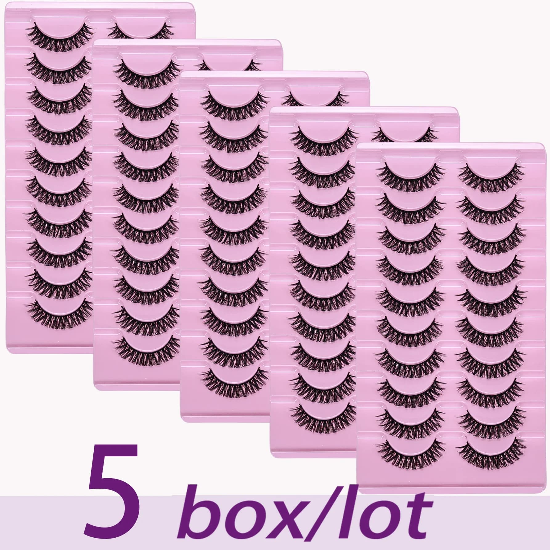 30 paia/50 paia D Curl Russian Strip Ciglia Soffici Volume Ciglia Finte D Curl Drammatico Ciglia Cat Eye Make Up Ciglia Finte