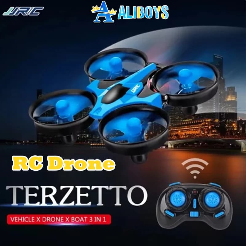 JJRC H36F RC Mini Drone Terzetto 1/20 2.4G 3 In 1 Veicolo Volare Drone Terra Guida Barca Aereo di Controllo Remoto Modello Giocattoli Regalo