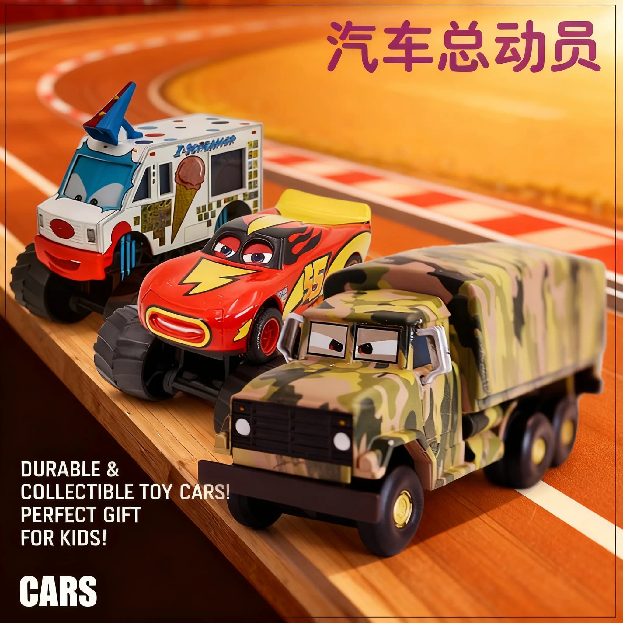 Alloy Racing Super Car Monster Truck Sunglasses Mack Car Toy Model Kids Gift