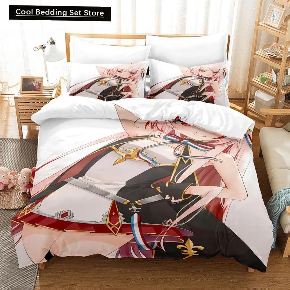 Set di biancheria da letto 3D Print Anime Azur Lane, set letto singolo, matrimoniale, queen size, king size, per adulti e bambini, set copripiumino, set lenzuola