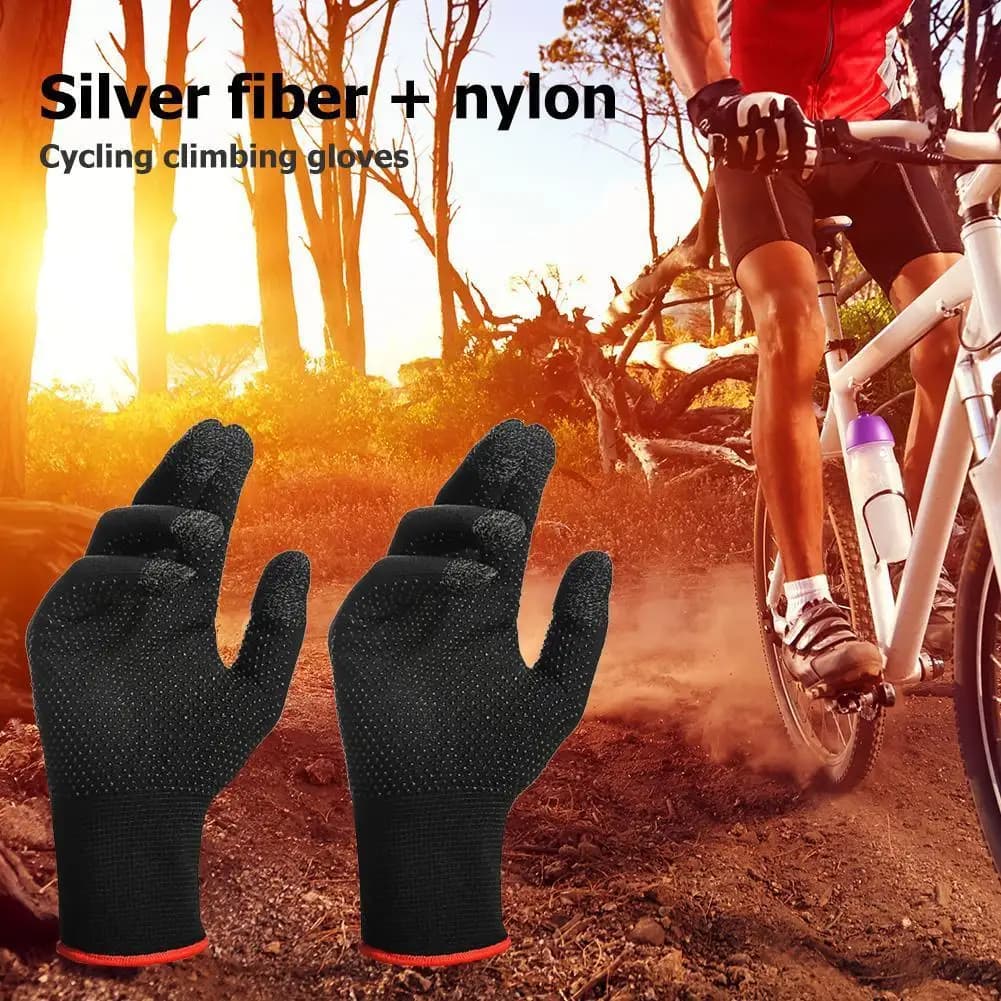 Guanti termici in maglia traspirante e resistente al sudore Guanti touch screen antiscivolo unisex Guanti da moto Sport Dito intero