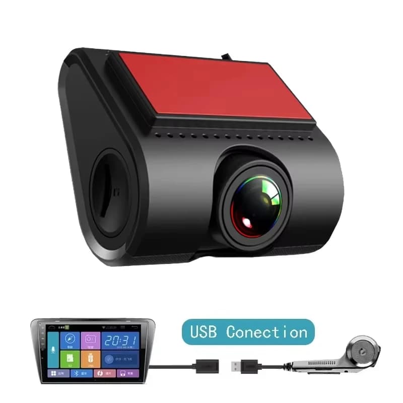 Dash Cam Car Recorder HD 1080P Dashcam Android USB Connection Blackbox ADAS Video Recorder with Logging Driver in Loop for Night Vision