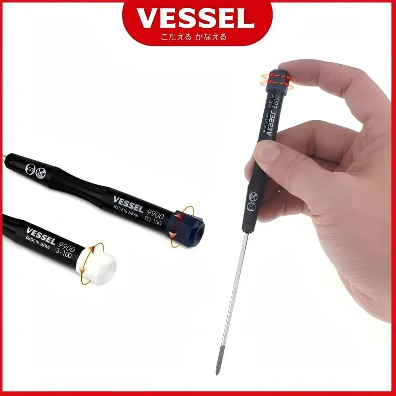 Japanese miniaturized screwdriver VESSEL 9900 series JIS Phillips - Ultra price for laptop camera lens repair