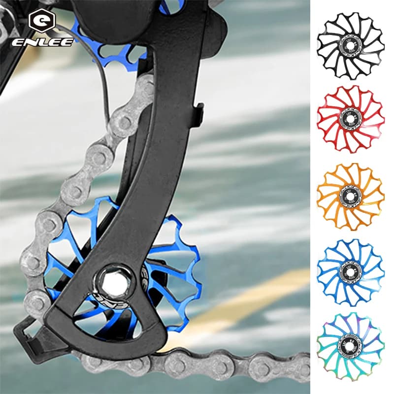 11T/13T Deragliatore posteriore per bicicletta Ruota Jockey Cuscinetto in ceramica MTB Bici da strada Jockey Puleggia Ruota guida catena per bicicletta da strada Parte
