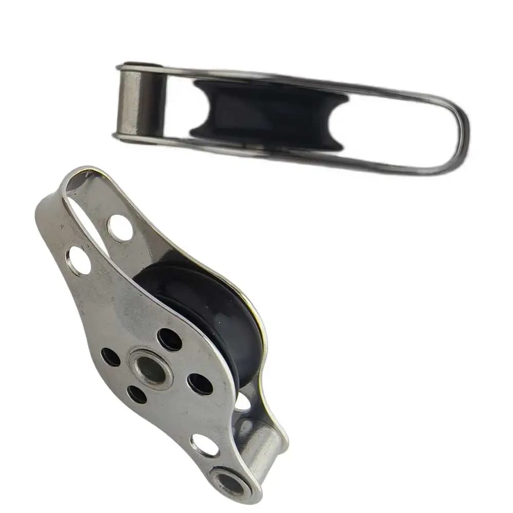 Puleggia in acciaio inox 316 da 1/4 di pollice per barche marine, con carrucola in nylon per kayak e vele - 1 pz, 2 pz, 4 pz