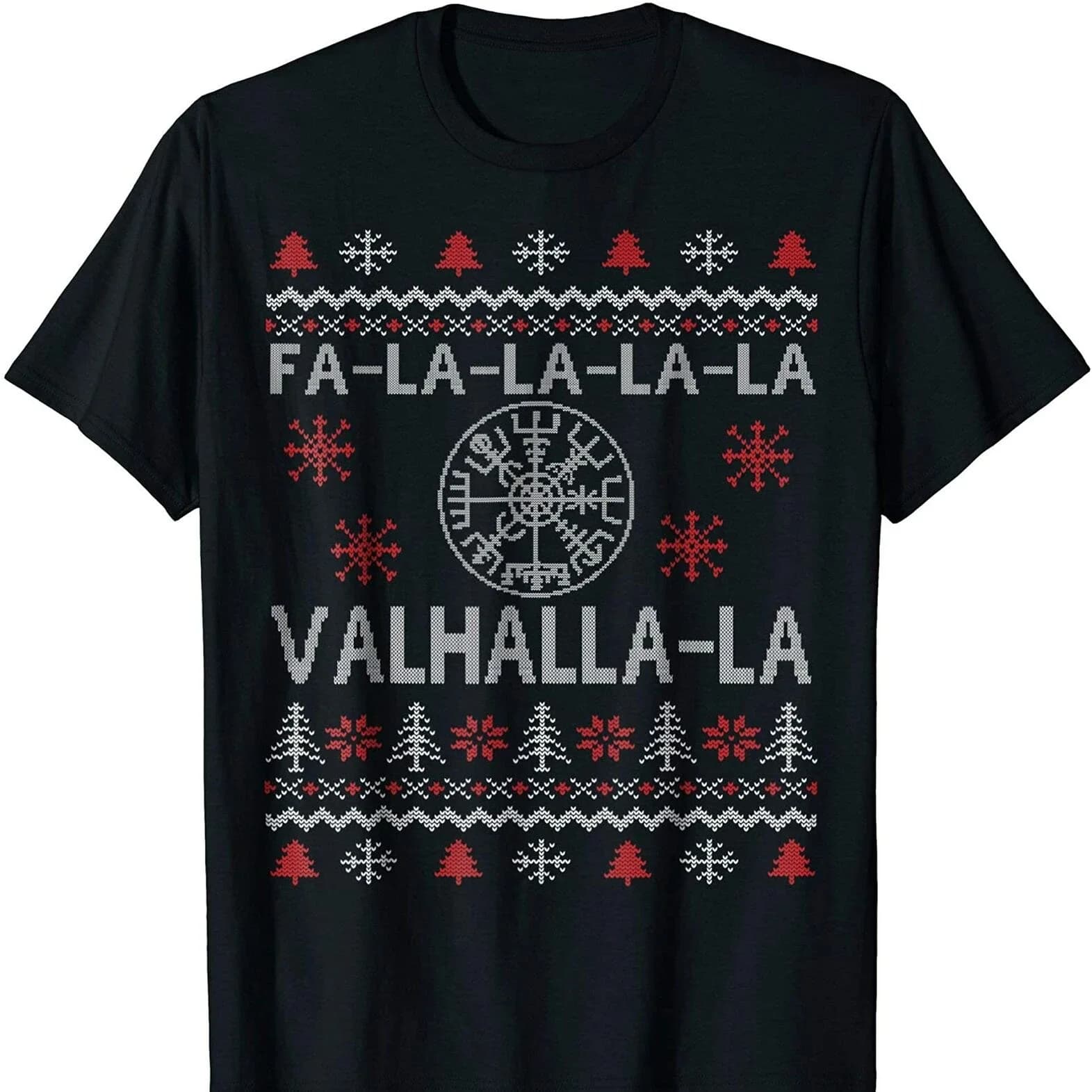 Brutto maglione di natale bussola Vegvisir Rune Valhalla t-shirt 100% cotone o-collo manica corta t-shirt Casual da uomo