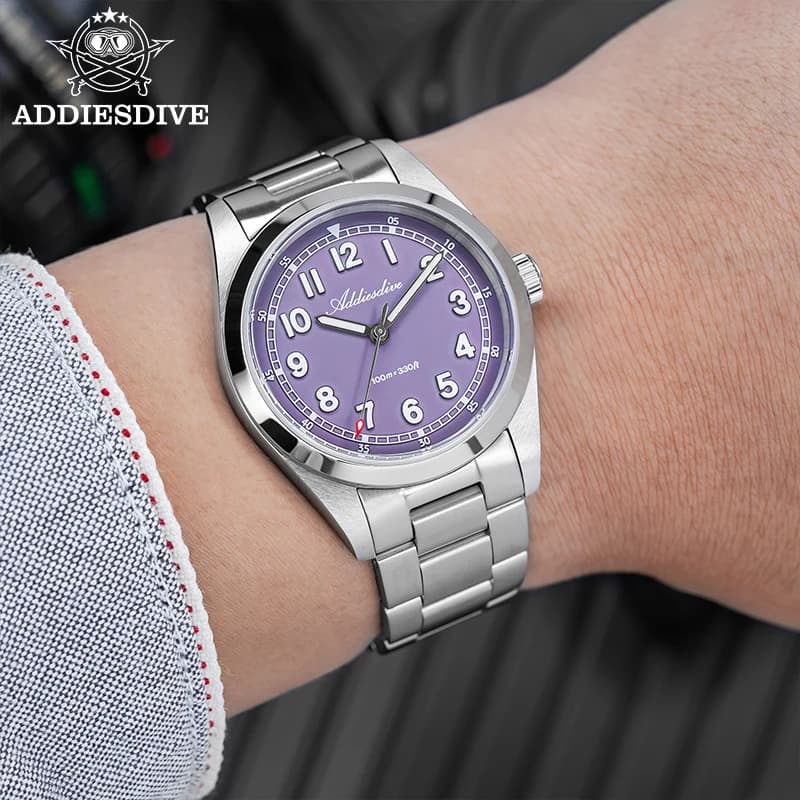 Orologio al Quarzo ADDIESDIVE Ultra-Sottile con Vetro Zaffiro, Nuovo Modello 2025, Orologio di Lusso da Uomo AD2521 in Acciaio Inossidabile Impermeabile 100M