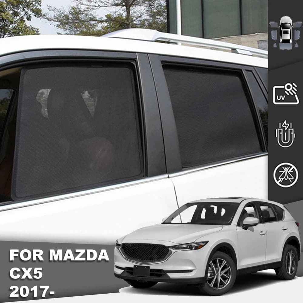 For Mazda CX-5 KF 2017-2023 2024 CX5 Magnetic Car Sunshade Visor Front Rear Windshield Curtain Side Baby Window Sun Shade Shield