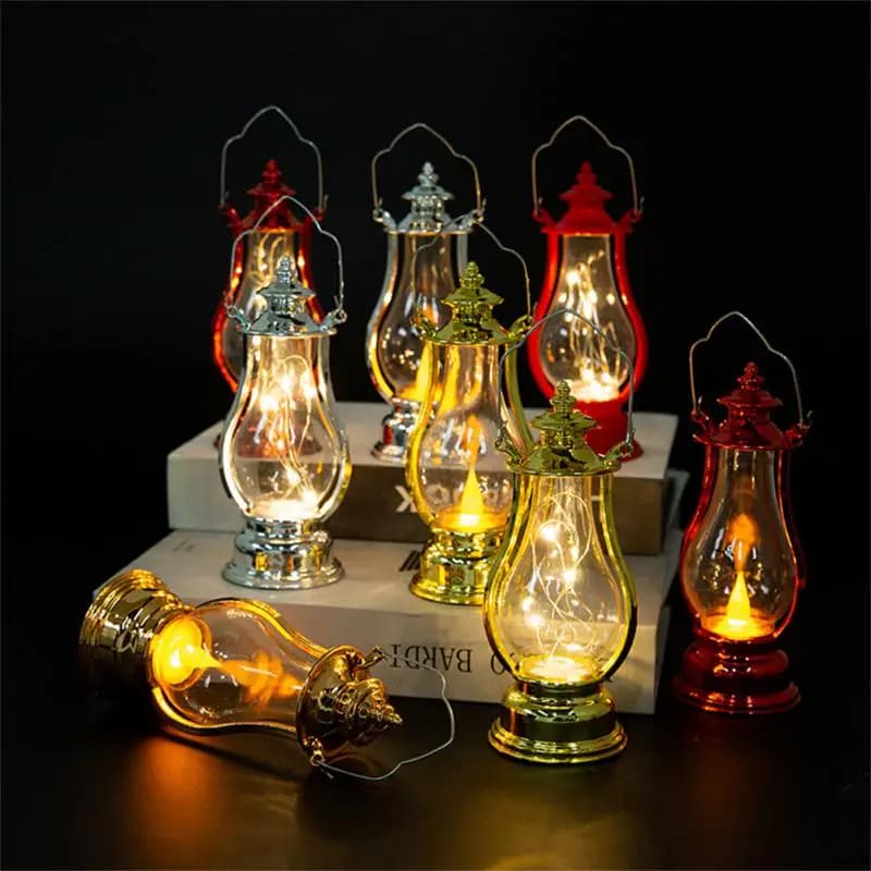 Retro Kerosene Night Light Art decora la luce piccole luci fatate a olio lampada portatile piccola lampada a olio lanterna decorativa