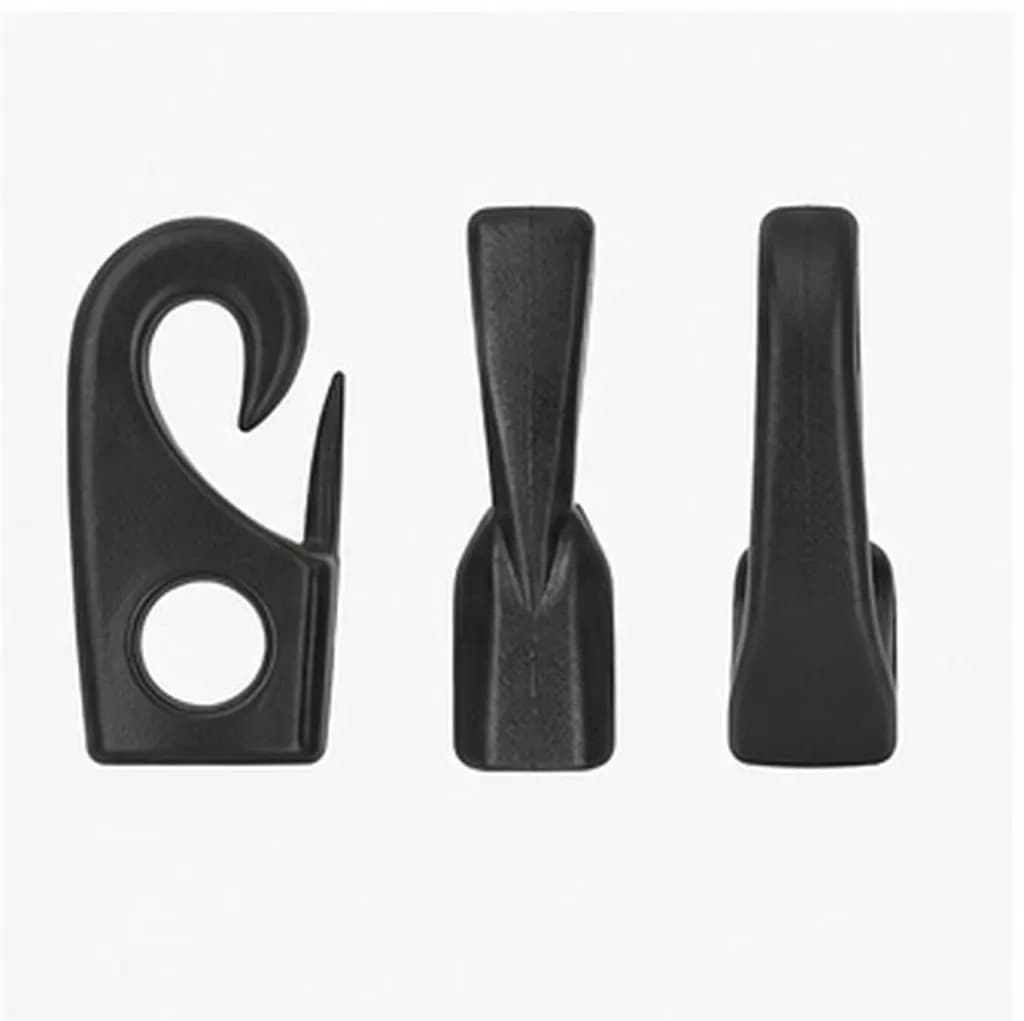 12Pcs Nylon Bungee Cord Hooks Black Elastic Rope Clips for Kayak Canoe Boat Marine Lashing Rigging Accessories