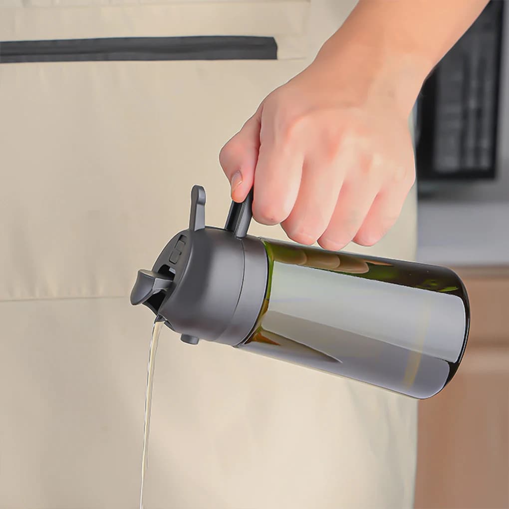 Spray spray for atomization of the glass air fryer for a precise oil allocation that makes it easy to fill and clean