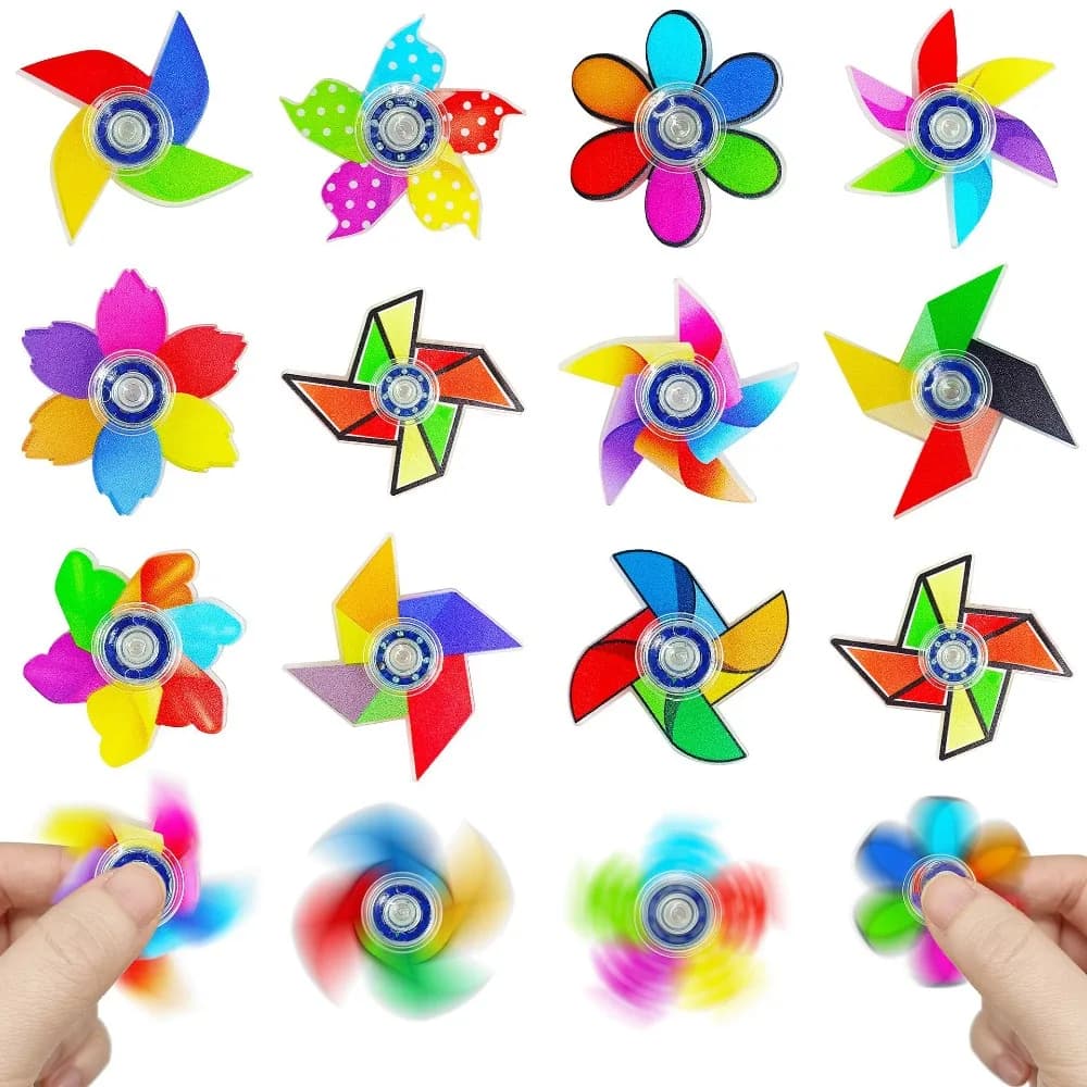 15 pz Mulino A Vento Piccolo Top Fidget Spinner Colorato Punta Delle Dita Top Ospite Regalo di Capodanno Scuola Materna Premio Giocattolo Alleviare Lo Stress