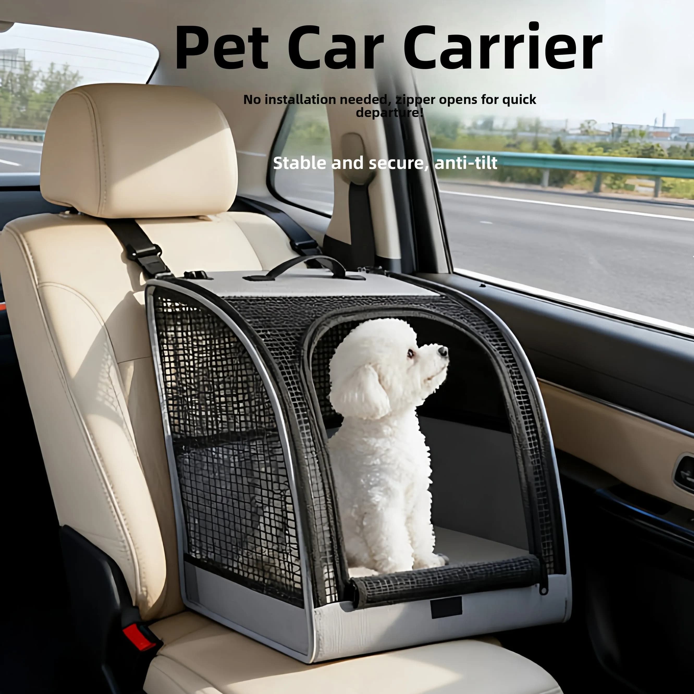 Cuccia per Cani da Auto Anti-Sporco, Trasportino per Cani per Viaggi a Lunga Distanza, Cuccia per Cani da Bagagliaio Posteriore, Accessori per Cani da Viaggio