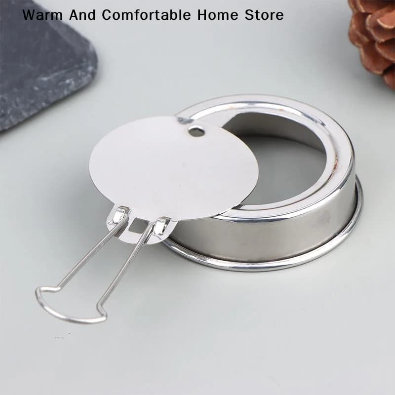 【W】Stainless Steel Mini Alcohol Furnace Ignition Cover With Handle Anti Scalding Windproof Barrier Fuel Fire Extinguishing Cover
