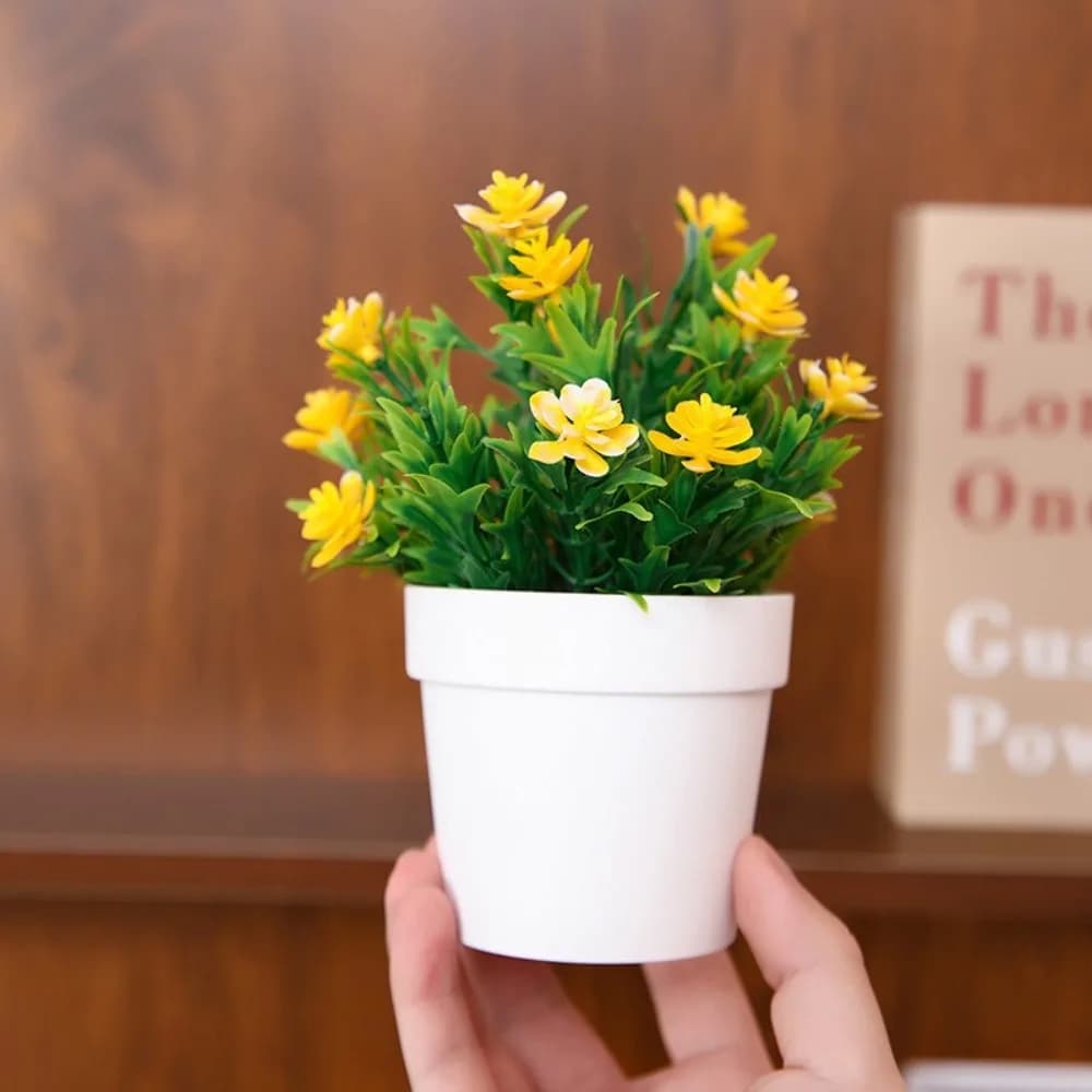 New artificial flower bonsai fake plants with vase vase simulation flower pot plastic plant garden outdoor furniture mini