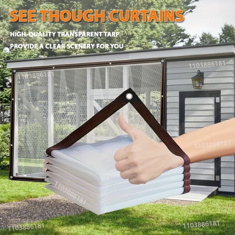 Transparent outer cover 0.18 mm PE raincover for garden plants gazebo pergola canopy for dogs window for pets windproof tent