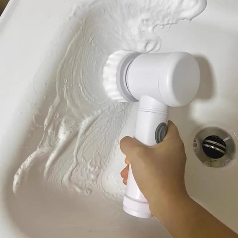 Spazzola per Pulizia Multifunzionale Portatile per Casa, Cucina, Piatti, Pentole, Piastrelle, Fughe, Scarpe, Pulizia a Radiofrequenza