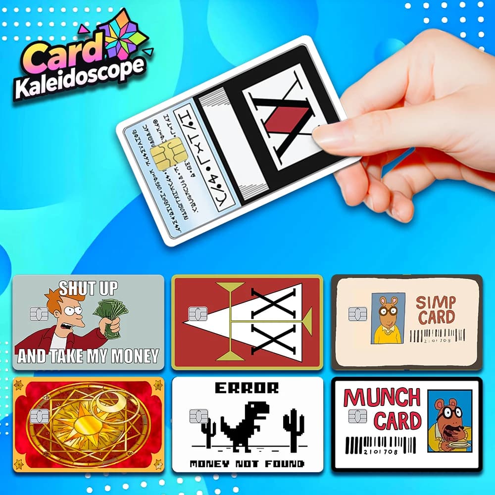 Fashion Hunter Licence Matte Credit Card Skin Sticker for VISA JCB Mastercard and Other IC Card Protection Decoration ACG