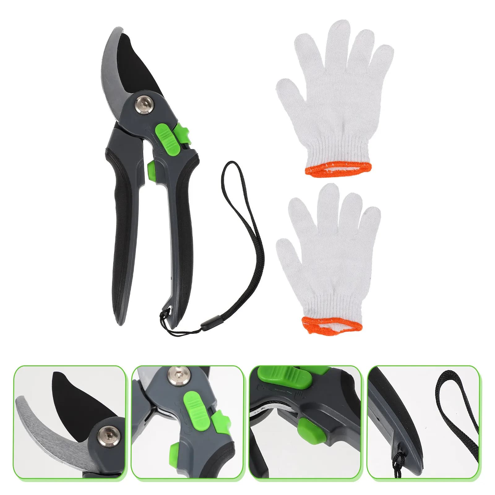 Professional Garden Scissors with Anti-slip Ergonomics Grip, 20mm SK5 Alloy Blades for Potatura Rami e Alberi, Ideal for Meloni