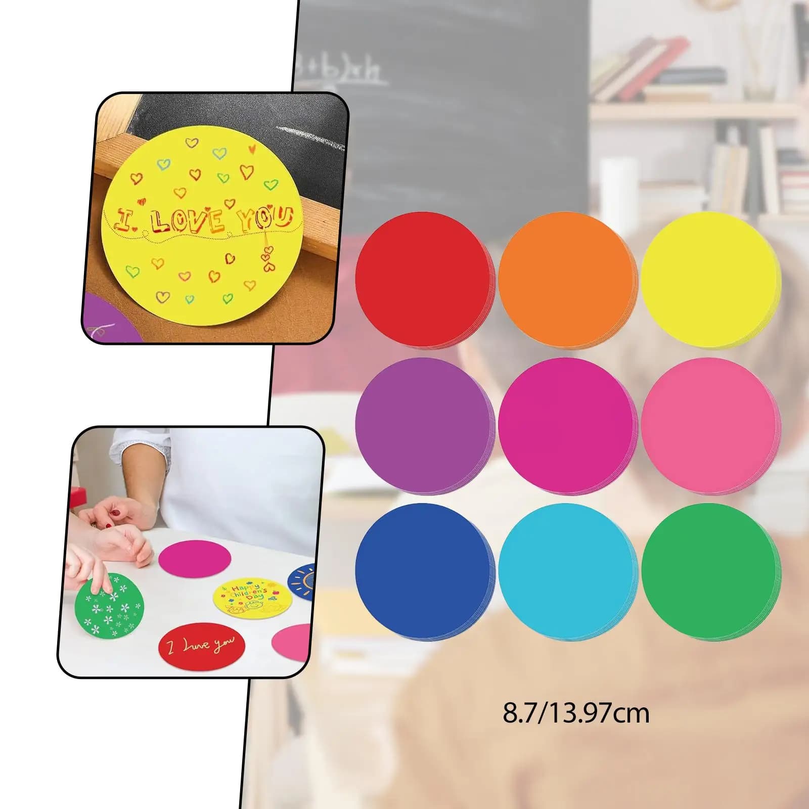 108 pieces Circular cutouts Paper cutouts Round cutouts