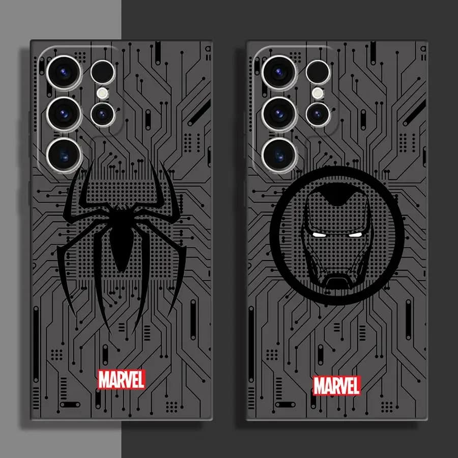 Custodia per telefono con logo Marvel Hero per Samsung S21 S23 S22 S24 S25 Plus S21 S22 S23 S24 S25 Ultra S21 S23 S20 FE Opaco