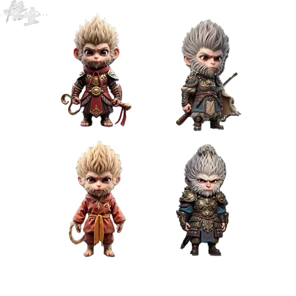 Portachiavi Ciondolo in acrilico Mito nero Sun Wukong Monkey King Il destinato a un portachiavi Fan Colleziona Acquista 1 Ricevi 1 gratis