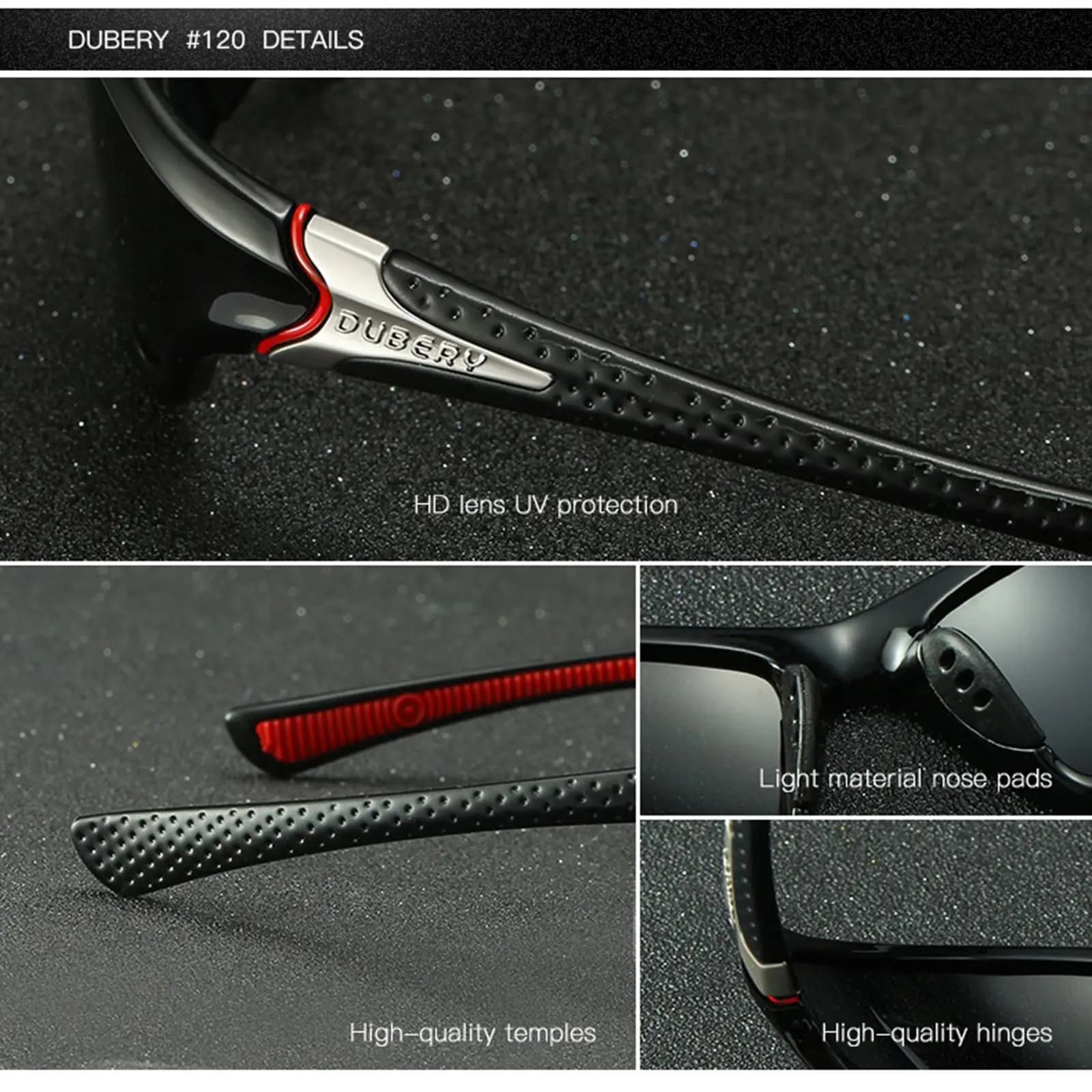 Sports Sunglasses UV400 Goggles Ski Skiing Frame Anti-Glare Stylish Glasses
