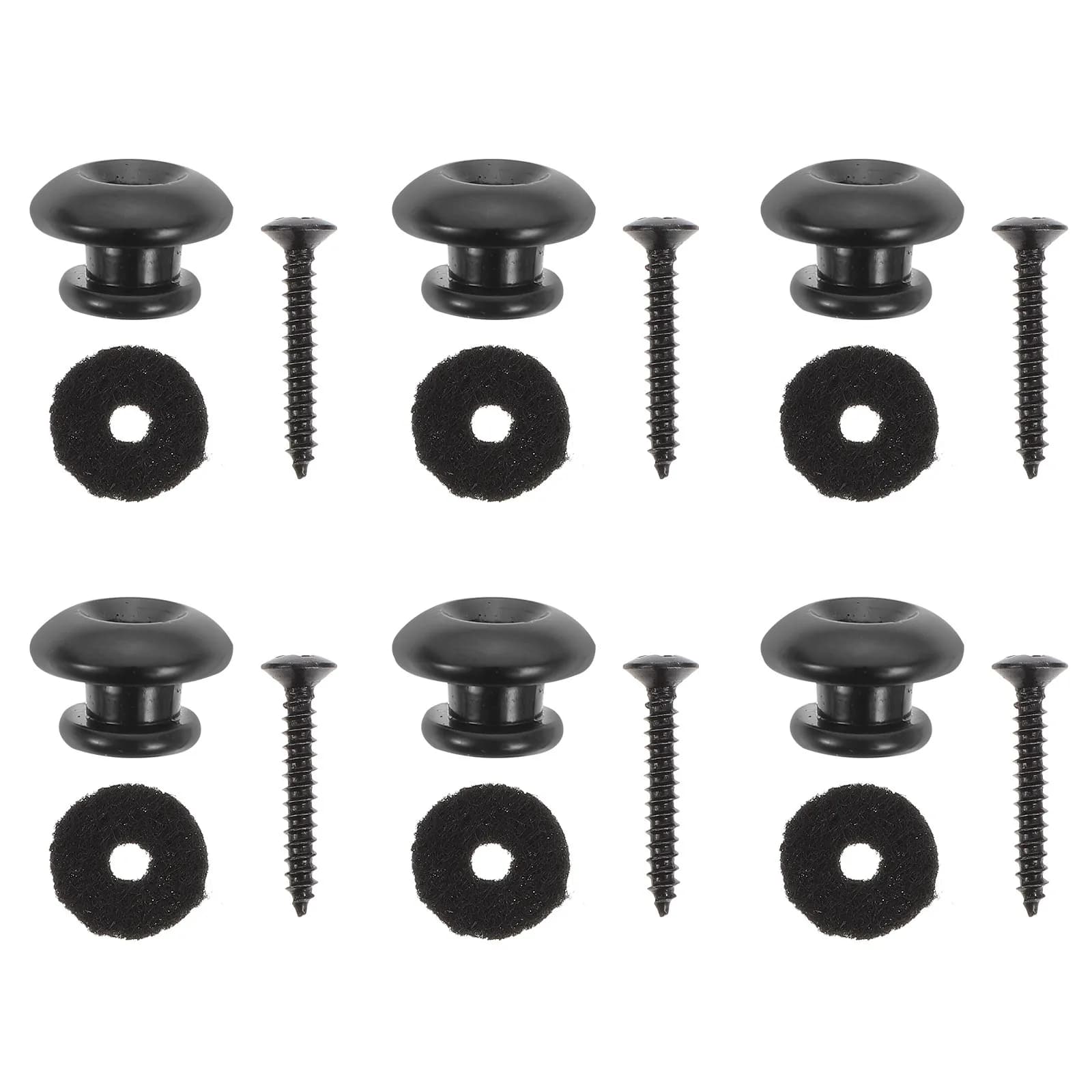 6Pcs Guitar Strap Fixing Buckles Premium Material Mounting Fixators for Ukulele Electric Guitar Belt Accessories