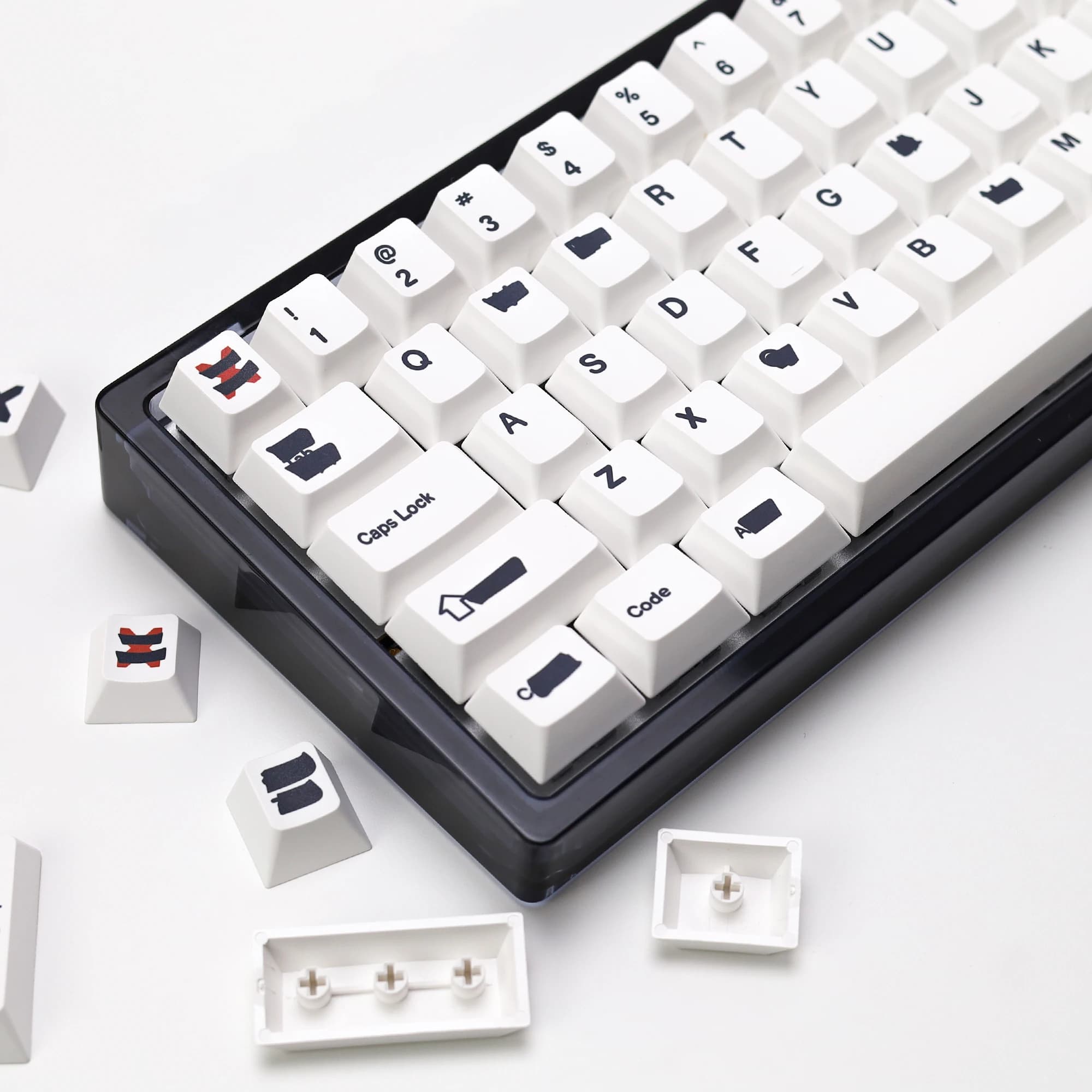 KBDiy Retro GMK Ridotto Copritasti Bianco ISO Cherry Profilo PBT Keycap Alice Spacer Bar 7u Per 60 Tastiera Meccanica MX Switch