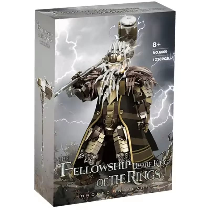 1238PCS Dwarf King Mech Building Set Fantasy Anello di protezione Arma Martello Modello Puzzle per ragazzi Regalo di mattoni fai da te da collezione per adulti