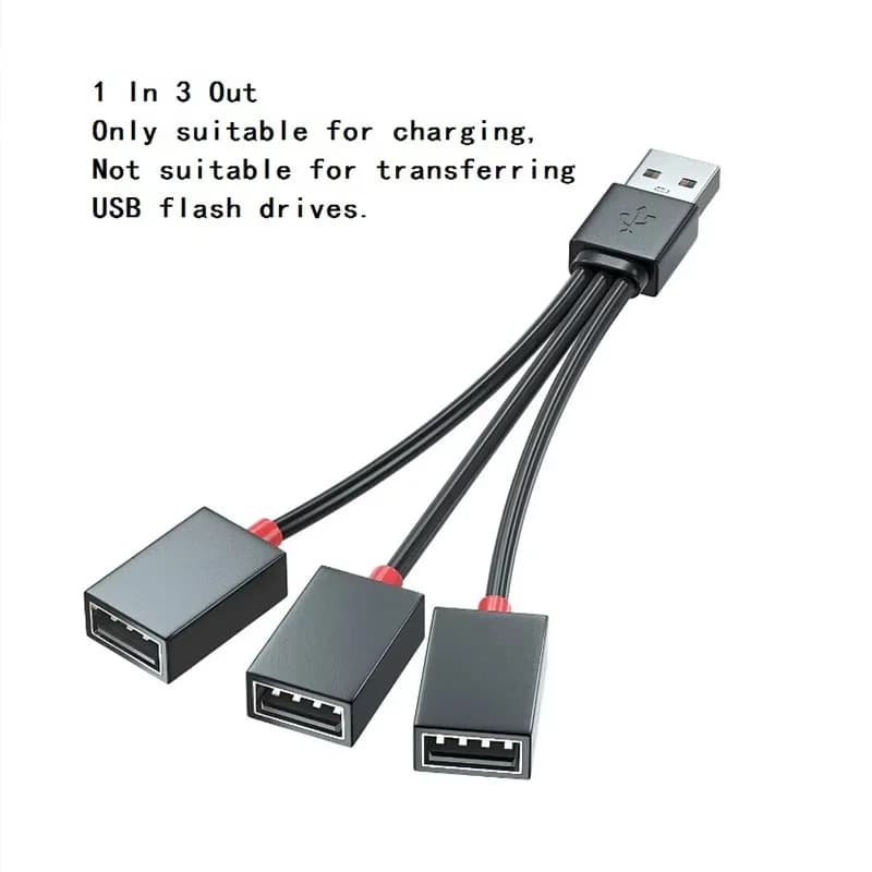 1 in 3 Out USB HUB Car Multifunction Usb Splitter Cable High Speed Transfer Adapter 2 Port USB Converter For Laptop Macbook Pro