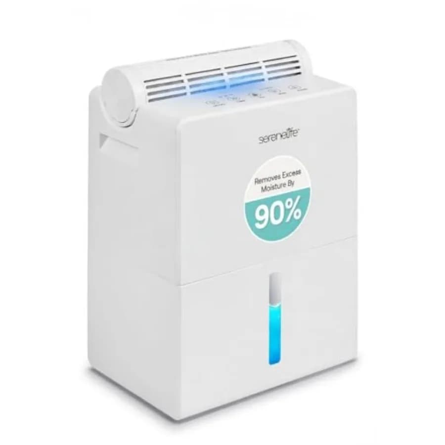 Deumidificatore da 91 OZ per la casa, copre 1200 piedi quadrati, ideale per scantinati, camere da letto, bagni e uffici, include deumidificatore naturale rimovibile