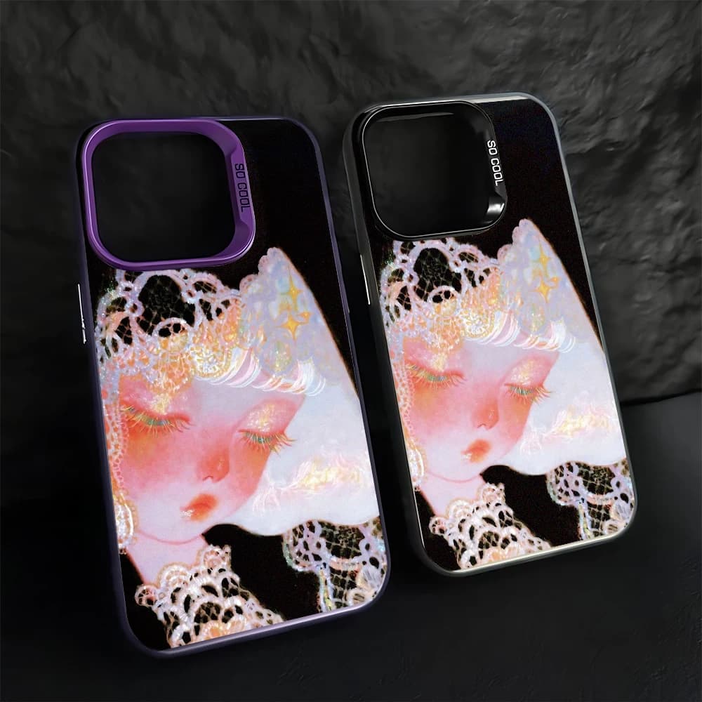Lace Girl Dream Art Y2K Stylish Sweet Girls For iPhone 16 14 17 15 13 12 11 Pro Max Plus Air Hard PC Protective Phone Case