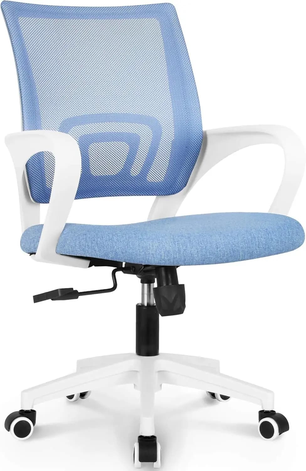 NEO CHAIR Sedia da Ufficio Ergonomica con Schienale in Rete, Cuscino Comodo e Supporto Lombare Regolabile in Altezza