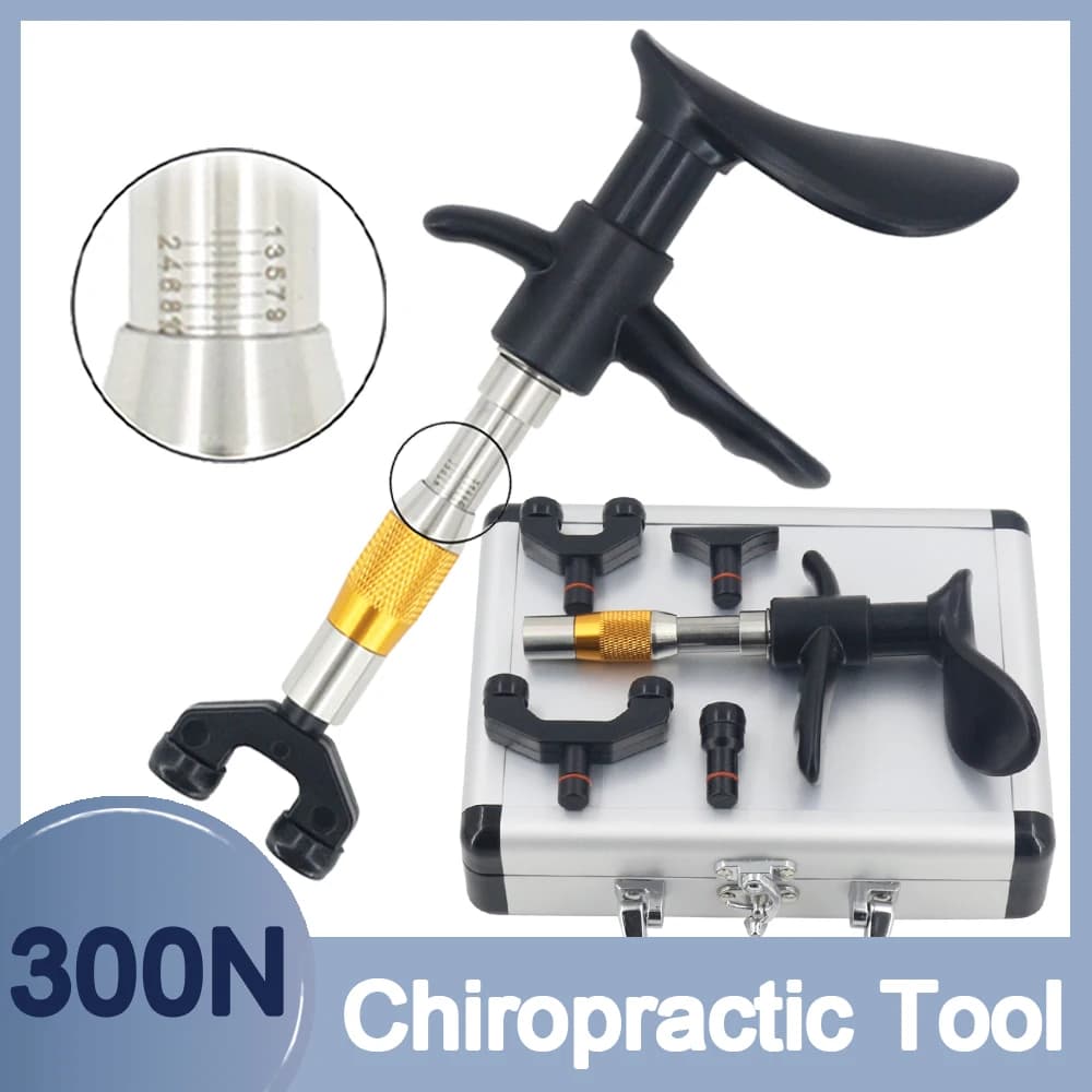 300N Chiropractic Adjustment Tools for Effective Body Relaxation, Massage and Spinal Correction, Portable Manual Gun