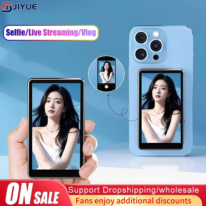 Fotocamera posteriore, dispositivo di mirroring dello schermo wireless per selfie mobile, streaming live, selfie, dispositivo di condivisione dello schermo di attrazione magnetica