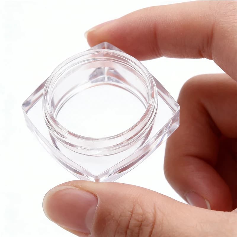 30 contenitori cosmetici quadrati trasparenti in plastica da 3g 5g, mini contenitori da viaggio per ombretto, balsamo labbra, polvere per unghie, creme