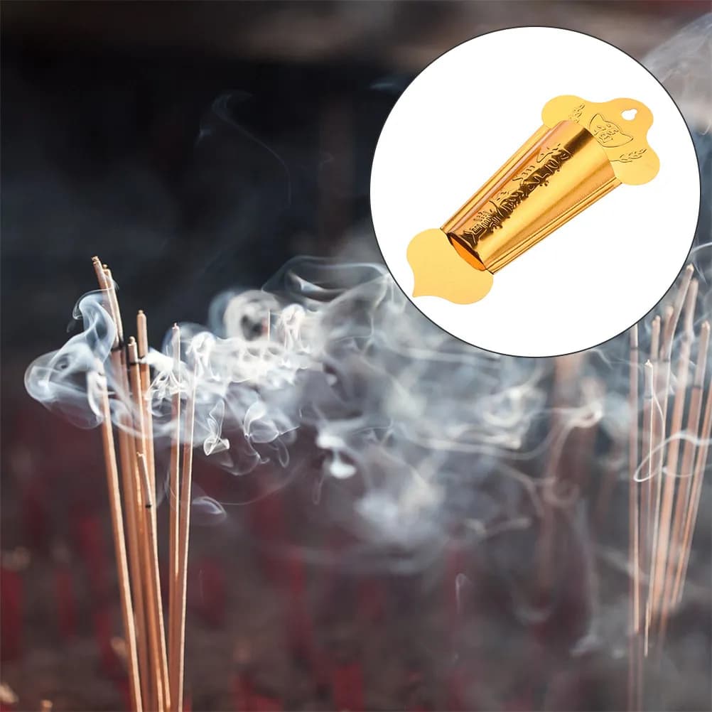 Portaincenso da Parete Moderno in Ottone, Bruciatore a Bastoncino Sospeso con Raccoglitore di Ceneri, Salvaspazio, per Coni d'Incenso Zen Garden, Decorazione per la Casa