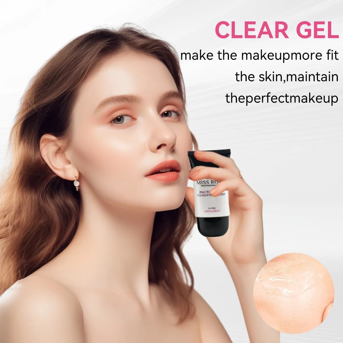 MISS ROSE Face Makeup Primer Base - Moisturizing Whitening Brightening Nude Skin Tone Concealer Isolation Cream Cosmetics