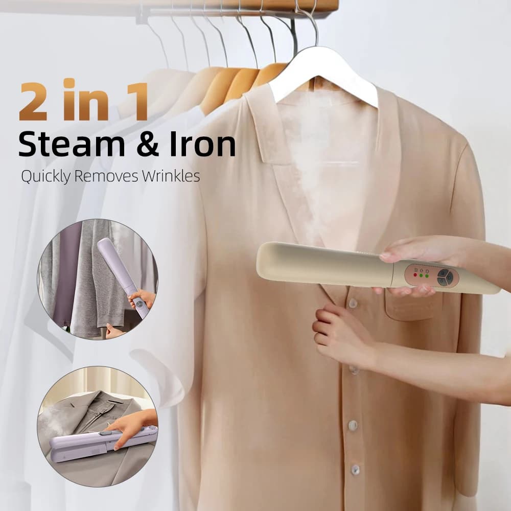 Produttore 2024 Ferro da stiro a vapore portatile con clip Mini ferro da stiro a pressione portatile Piroscafo da viaggio 3 in 1 per vestiti