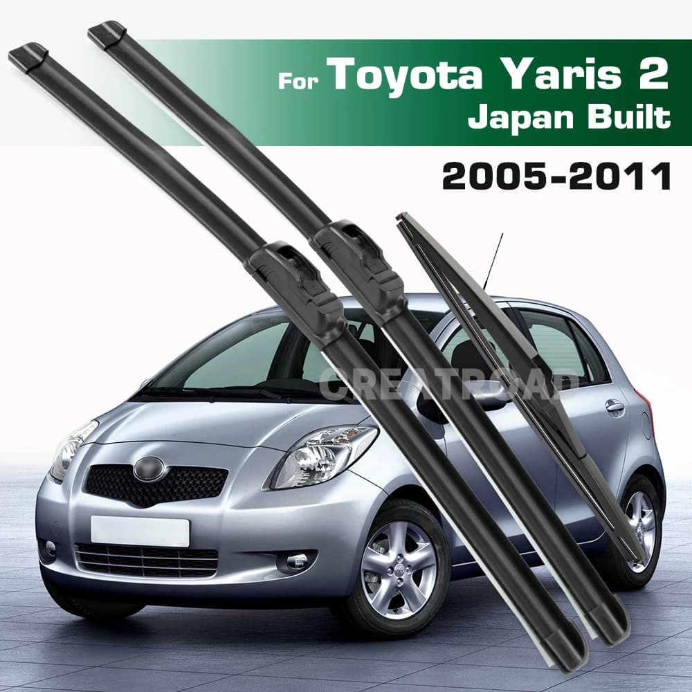 Per Toyota Yaris 2 Hatchback Giappone Costruito 2005-2011 Tergicristallo Anteriore e Posteriore Spazzole Parabrezza Parabrezza Finestra Spazzole 24 "16" 12 "