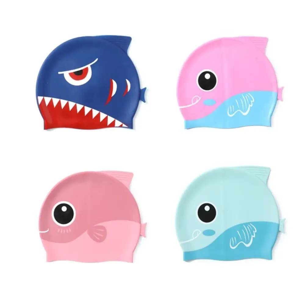 Model shark whale protects ears for long hair pattern cartoon dinosaur swim hat swim cap elastic pool hat