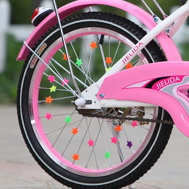 36 pezzi di plastica multicolore per raggi ruota di bicicletta perline clip per bambini decorazione bici regali colorati per bambini accessori per ciclismo