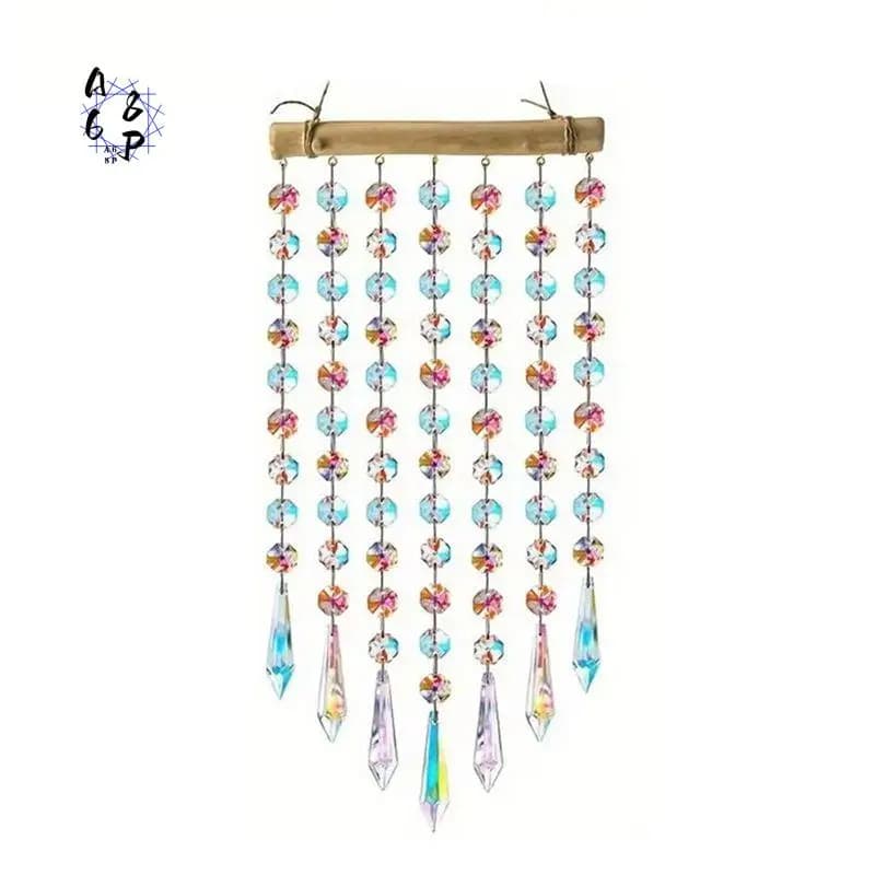 A68P-Sun Catchers With Crystals Prism Sun Catcher Sparkling Window Crystals Wind Chime Rainbow Maker Home Decoration Indoor