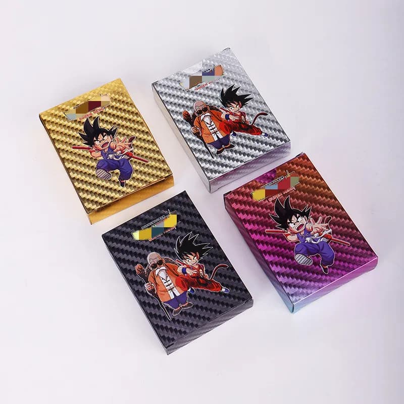 Versione inglese della collezione Dragon Ball Super GT Battle Gold Card Goku Super Sayajins Gold Foil Card Gioco da tavolo 55 carte